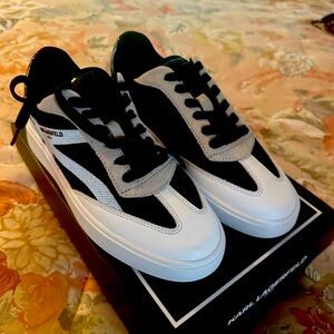 Karl Lagerfeld Ladies Monochrome Sneakers 7.5